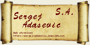 Sergej Adašević vizit kartica